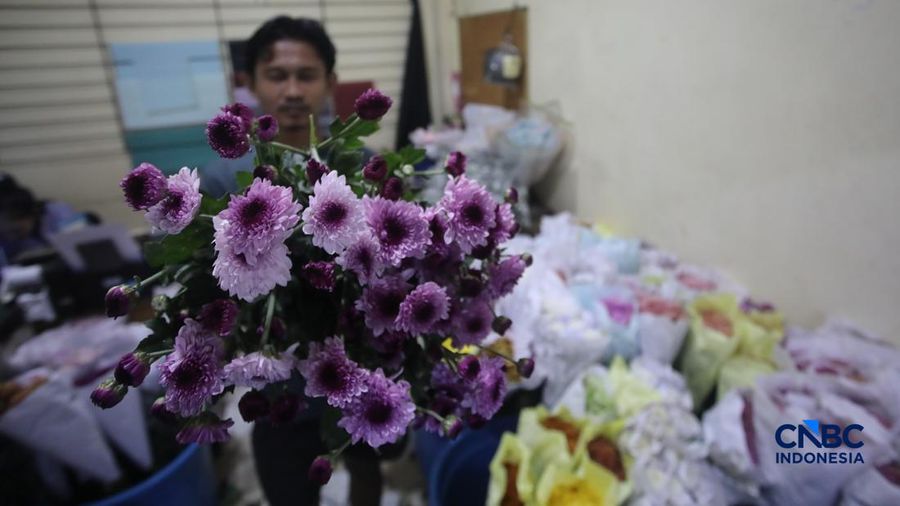 Sentra Pasar Bunga Rawa Belong, Jakarta, Selasa (7/7/2026). (CNBC Indonesia/Faisal Rahman)