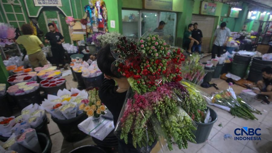Sentra Pasar Bunga Rawa Belong, Jakarta, Selasa (7/7/2026). (CNBC Indonesia/Faisal Rahman)