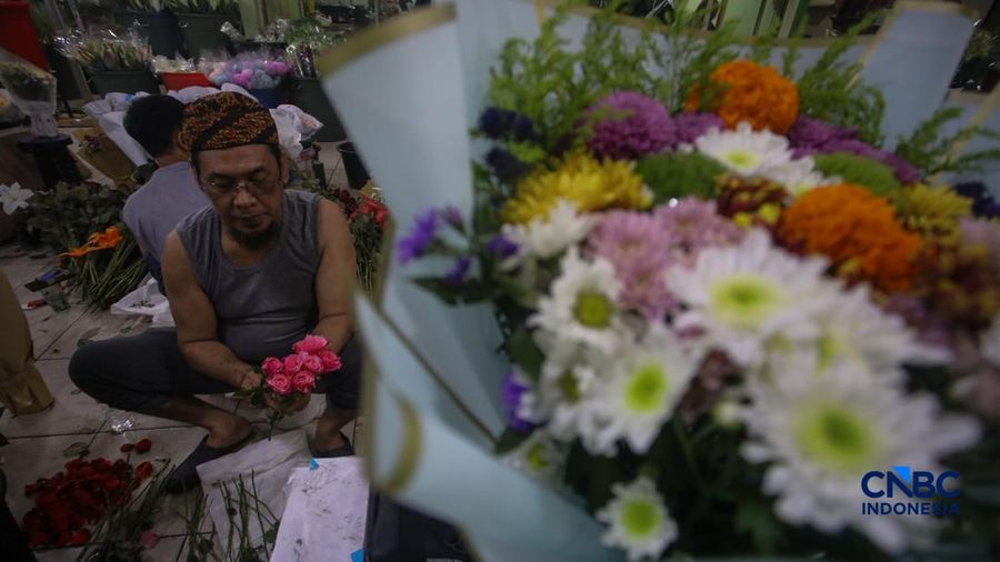 Sentra Pasar Bunga Rawa Belong, Jakarta, Selasa (7/7/2026). (CNBC Indonesia/Faisal Rahman)