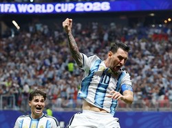 Soccer Football - FIFA World Cup 2026 - Round of 16 - Argentina v Egypt - Atlanta Stadium, Atlanta, Georgia, U.S. - July 7, 2026 Argentina's Lionel Messi celebrates scoring their second goal REUTERS/Carlos Barria