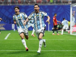 Soccer Football - FIFA World Cup 2026 - Round of 16 - Argentina v Egypt - Atlanta Stadium, Atlanta, Georgia, U.S. - July 7, 2026 Argentina's Lionel Messi celebrates scoring their second goal REUTERS/Carlos Barria