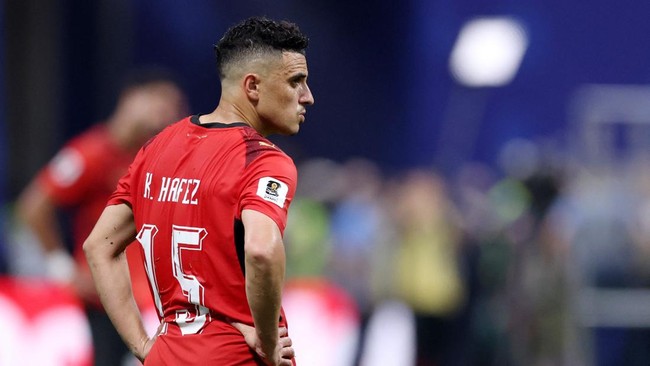 Soccer Football - FIFA World Cup 2026 - Round of 16 - Argentina v Egypt - Atlanta Stadium, Atlanta, Georgia, U.S. - July 7, 2026 Egypt's Karim Hafez looks dejected after the match as Egypt are eliminated from the World Cup IMAGN IMAGES via Reuters/Br