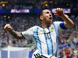 Soccer Football - FIFA World Cup 2026 - Round of 16 - Argentina v Egypt - Atlanta Stadium, Atlanta, Georgia, U.S. - July 7, 2026 Argentina's Lionel Messi celebrates scoring their second goal REUTERS/Carlos Barria