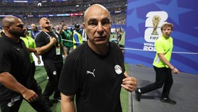 Soccer Football - FIFA World Cup 2026 - Round of 16 - Argentina v Egypt - Atlanta Stadium, Atlanta, Georgia, U.S. - July 7, 2026 Egypt coach Hossam Hassan looks dejected after the match following their elimination from the World Cup REUTERS/Paul Chil