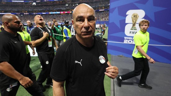 Soccer Football - FIFA World Cup 2026 - Round of 16 - Argentina v Egypt - Atlanta Stadium, Atlanta, Georgia, U.S. - July 7, 2026 Egypt coach Hossam Hassan looks dejected after the match following their elimination from the World Cup REUTERS/Paul Chil
