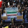A vehicle carrying the coffin of Iran's late Supreme Leader Ayatollah Ali Khamenei, who was killed on February 28 in Israeli and U.S. airstrikes, makes its way as people attend Khamenei's funeral procession, in Najaf, Iraq, July 8, 2026. REUTERS/Alaa