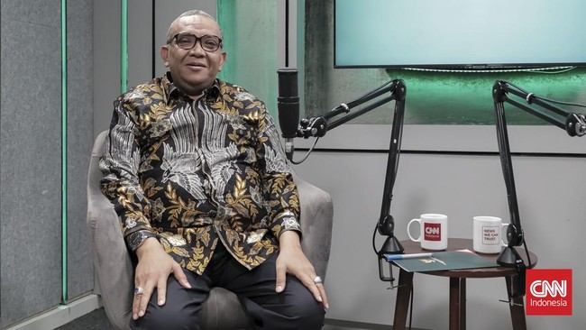 Wakil Menteri Ketenagakerjaan Afriansyah Noor  saat mengisi Podcast Money Honey, CNN Indonesia. Jakarta.