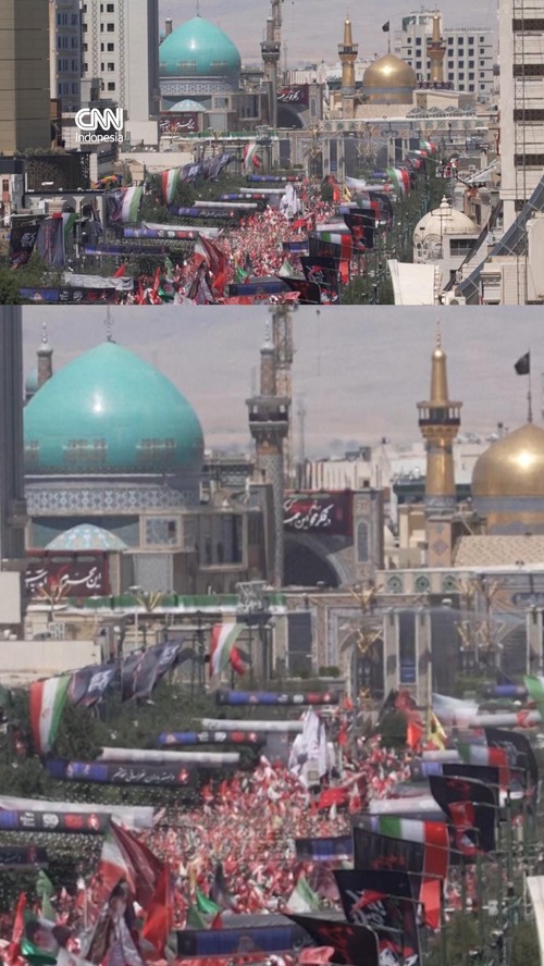 Kerumunan Padati Masshad Jelang Pemakaman Khamenei