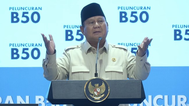 Peluncuran B50 Oleh Presiden Republik Indonesia Prabowo Subianto di Karawang, Kamis, 9 Juli 2026.