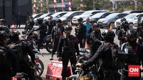 Polda Metro Jaya memperketat pengamanan usai melakukan penggeledahan terkait kasus dugaan korupsi, tindak pidana pencucian uang (TPPU).