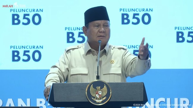 Gegara B50, Prabowo Sebut RI Jadi Omongan di Dunia