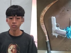 Remaja Serang Rumah Warga di Maros Ditangkap, Celurit-Senjata Replika Disita