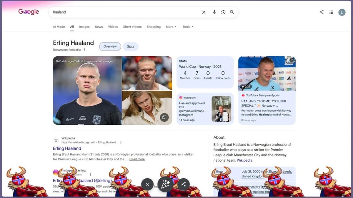 Haaland Ajak Fans Lakukan Viking Row di Google Search