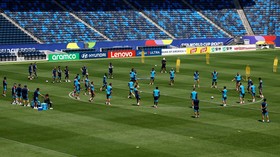 Soccer Football - FIFA World Cup 2026 - Spain Training - Carson Sports Park, Carson, California, U.S. - July 9, 2026 General view during training REUTERS/Hannah Mckay