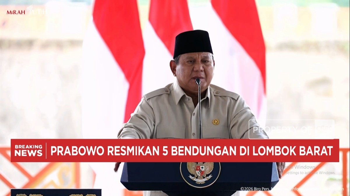 Momen Prabowo Resmikan 5 Bendungan Rp 9,79 Triliun di Lombok NTB