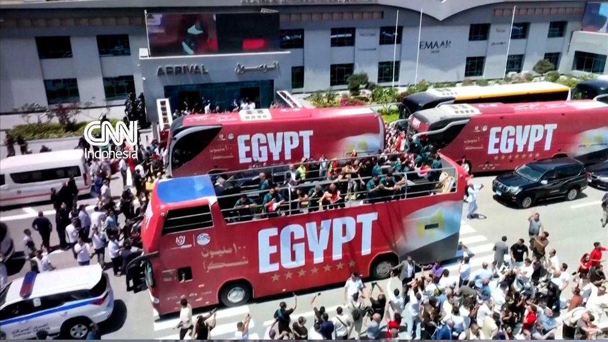 Momen Timnas Mesir Disambut Hangat usai Ukir Sejarah di Piala Dunia