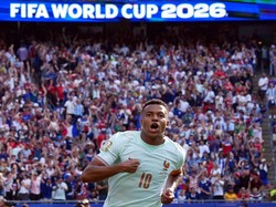 Soccer Football - FIFA World Cup 2026 - Quarter Final - France v Morocco - Boston Stadium, Foxborough, Massachusetts, U.S. - July 9, 2026 France's Kylian Mbappe celebrates scoring their first goal IMAGN IMAGES via Reuters/David Butler Ii     TPX IMAG
