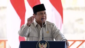 Presiden Prabowo saat acara peresmian 5 Bendungan di Indonesia, Lombok Barat, 10 Juli 2026