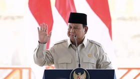 Presiden Prabowo saat acara peresmian 5 Bendungan di Indonesia, Lombok Barat, 10 Juli 2026