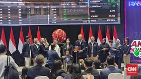 PT RANS Entertainment Indonesia Tbk (RANS) resmi mencatatkan sahamnya di Bursa Efek Indonesia (BEI).

RANS menawarkan sebanyak 2.525.000.000 saham baru atau sebesar 20,02 persen dari modal ditempatkan dan disetor penuh dengan harga penawaran Rp170