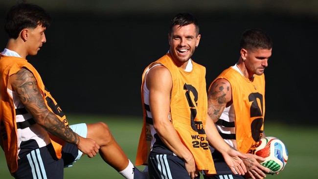 Soccer Football - FIFA World Cup 2026 - Argentina Training - Sporting KC Training Centre, Kansas City, Kansas, U.S. - July 10, 2026 Argentina's Giovani Lo Celso during training REUTERS/Agustin Marcarian