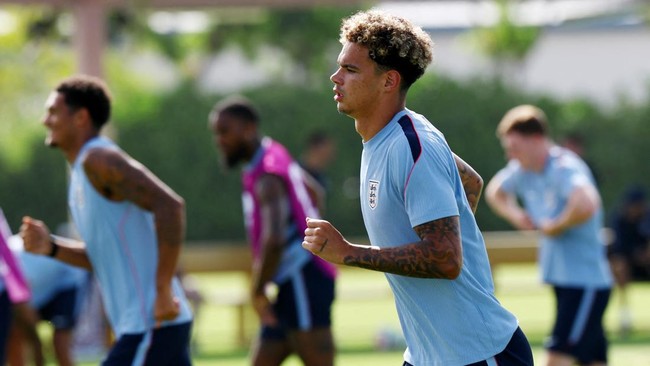 Soccer Football - FIFA World Cup 2026 - England Training - Inter Miami CF Training Facility, Fort Lauderdale, Florida, U.S. - July 10, 2026 England's Nico O'Reilly during training REUTERS/Marco Bello