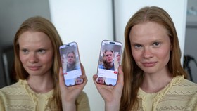 Anastasia Kostromitina, model of MOTION agency, who has gone viral with striking likeness to Norway's Erling Haaland, poses in Moscow, Russia July 10, 2026.  REUTERS/Ramil Sitdikov      TPX IMAGES OF THE DAY