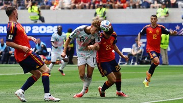 Babak I: Gol Ruiz Dibalas De Ketelaere, Spanyol vs Belgia Imbang 1-1