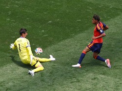 Duel lawan Spanyol bisa jadi pertandingan terakhir Thibaut Courtois bersama timnas Belgia.