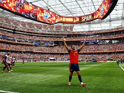 Soccer Football - FIFA World Cup 2026 - Quarter Final - Spain v Belgium - Los Angeles Stadium, Inglewood, California, U.S. - July 10, 2026 Spain's Mikel Merino celebrates scoring their second goal REUTERS/Kai Pfaffenbach     TPX IMAGES OF THE DAY