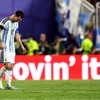 Soccer Football - FIFA World Cup 2026 - Quarter Final - Argentina v Switzerland - Kansas City Stadium, Kansas City, Missouri, U.S. - July 11, 2026 Argentina's Lionel Messi looks dejected after Switzerland's Dan Ndoye scores their first goal REUTERS/A