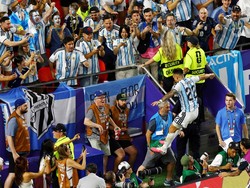 Soccer Football - FIFA World Cup 2026 - Quarter Final - Argentina v Switzerland - Kansas City Stadium, Kansas City, Missouri, U.S. - July 11, 2026
Argentina's Lautaro Martinez celebrates scoring their third goal REUTERS/Albert Gea     TPX IMAGES OF