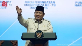 Presiden Prabowo Subianto berpidato pada acara puncak peringatan ke-79 Hari Koperasi di Jakarta, (12/7/2026).