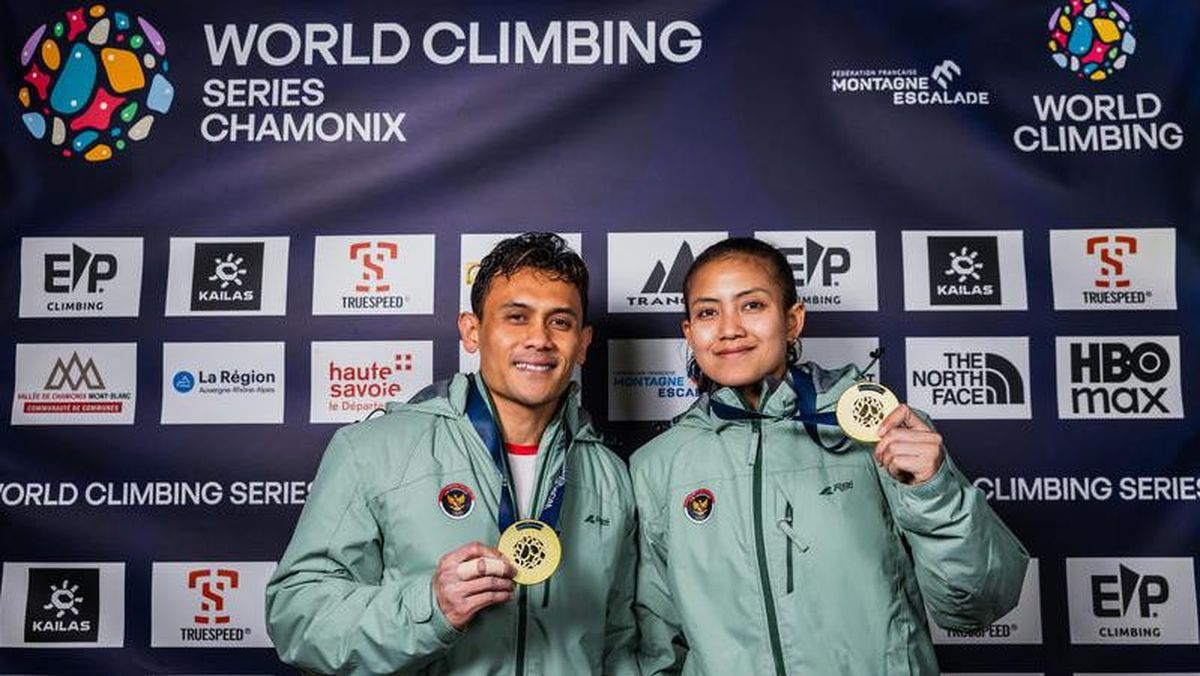 Veddriq dan Desak Kawinkan Emas Seri Kejuaraan Dunia Panjat Tebing