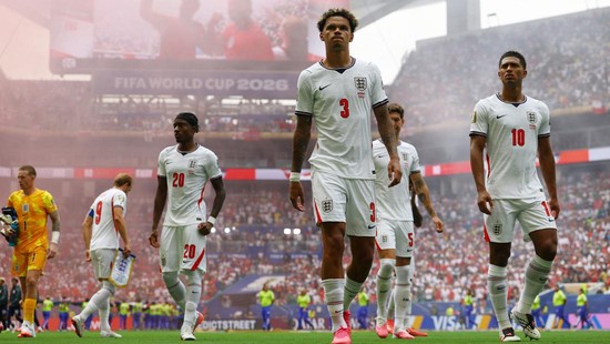 Soccer Football - FIFA World Cup 2026 - Quarter Final - Norway v England - Miami Stadium, Miami Gardens, Florida, U.S. - July 11, 2026 England's Nico O'Reilly before the match IMAGN IMAGES via Reuters/Nathan Ray Seebeck