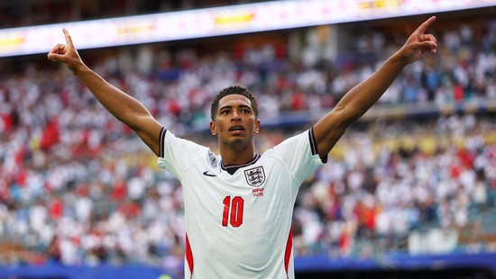 Soccer Football - FIFA World Cup 2026 - Quarter Final - Norway v England - Miami Stadium, Miami Gardens, Florida, U.S. - July 11, 2026
England's Jude Bellingham celebrates scoring their second goal REUTERS/Mike Segar     TPX IMAGES OF THE DAY