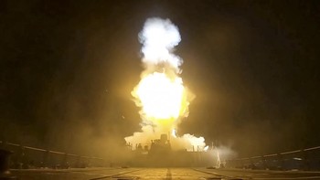 A projectile is fired during what the U.S. Central Command (CENTCOM) said was a third round of strikes this week against Iran, in this screen grab taken from a handout video released on July 11, 2026. U.S. Central Command/Handout via REUTERS    THIS