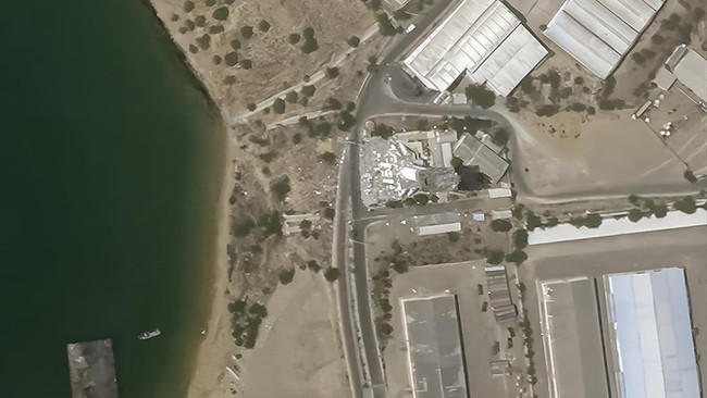 A satellite image shows damage at the control tower in the port of Chabahar, Iran, July 9, 2026, after the U.S. military said on Wednesday (July 8) it launched fresh strikes on Iran to keep the Strait of Hormuz open to shipping. 2026 PLANET LABS PBC/