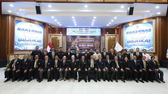 Pengurus Besar Karate-Do Gojukai Indonesia menyelenggarakan Rapat Kerja Nasional Karate-Do Gojukai Indonesia Tahun 2026. (Dok. Karate-Do Gojukai Indonesia)