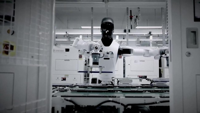 robot agibot jadi 'buruh' di pabrik perakitan tablet di china.