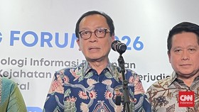 Kepala Eksekutif Pengawas Perbankan OJK Dian Ediana Rae di acara OJK Banking Forum 2026 di Jakarta, Selasa (14/7).