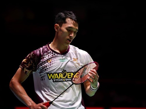 Jonatan Christie saat tampil di Japan Open 2026. (Arsip PBSI)