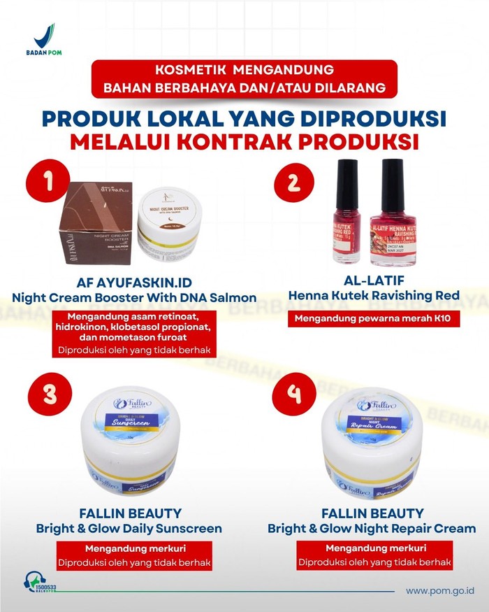 daftar kosmetik berbahaya temuan BPOM RI terbaru