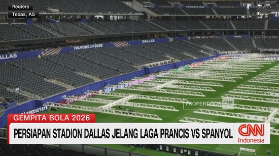 Persiapan Stadion Dallas Jelang Laga Prancis vs Spanyol