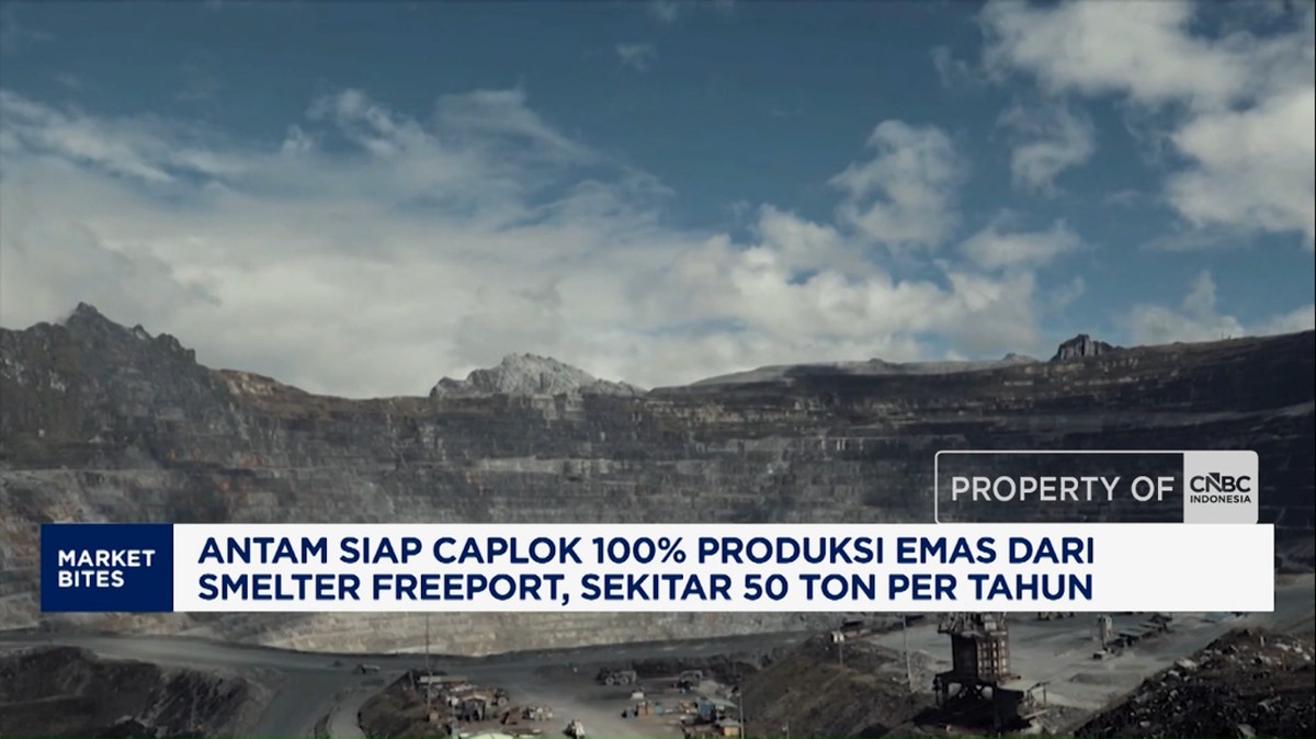 Antam Sepenuhnya Serap Emas dari Smelter Milik Freeport Gresik