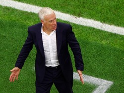 Soccer Football - FIFA World Cup 2026 - Semi Final - France v Spain - Dallas Stadium, Arlington, Texas, U.S. - July 14, 2026 France coach Didier Deschamps reacts REUTERS/Agustin Marcarian