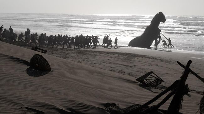 THE ODYSSEY, written, produced, and directed by Christopher Nolan.