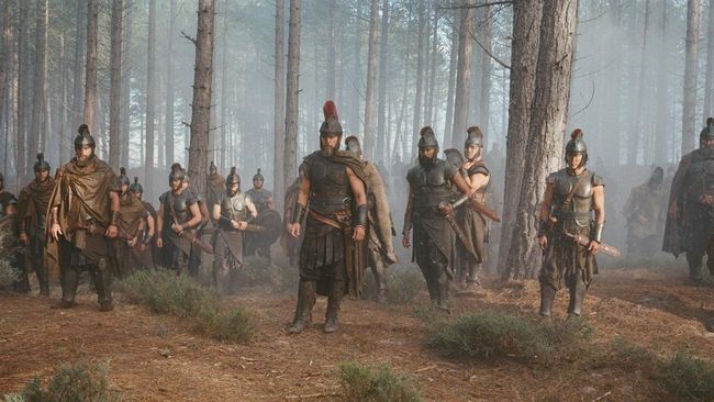 Matt Damon (center) is Odysseus in THE ODYSSEY, written, produced, and directed by Christopher Nolan.