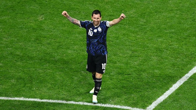 Soccer Football - FIFA World Cup 2026 - Semi Final - England v Argentina - Atlanta Stadium, Atlanta, Georgia, U.S. - July 15, 2026 Argentina's Lionel Messi celebrates after the match as they advance to the World Cup final REUTERS/Carlos Barria