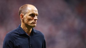 Soccer Football - FIFA World Cup 2026 - Semi Final - England v Argentina - Atlanta Stadium, Atlanta, Georgia, U.S. - July 15, 2026 England manager Thomas Tuchel reacts as he walks off the pitch after the first half REUTERS/Agustin Marcarian